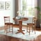 International Concepts 36 in. Solid Wood Round Extension Dining Table with 2 Counter Height Stools in Distressed Oak K42-36RXT-23B-S61722 - alternate 4